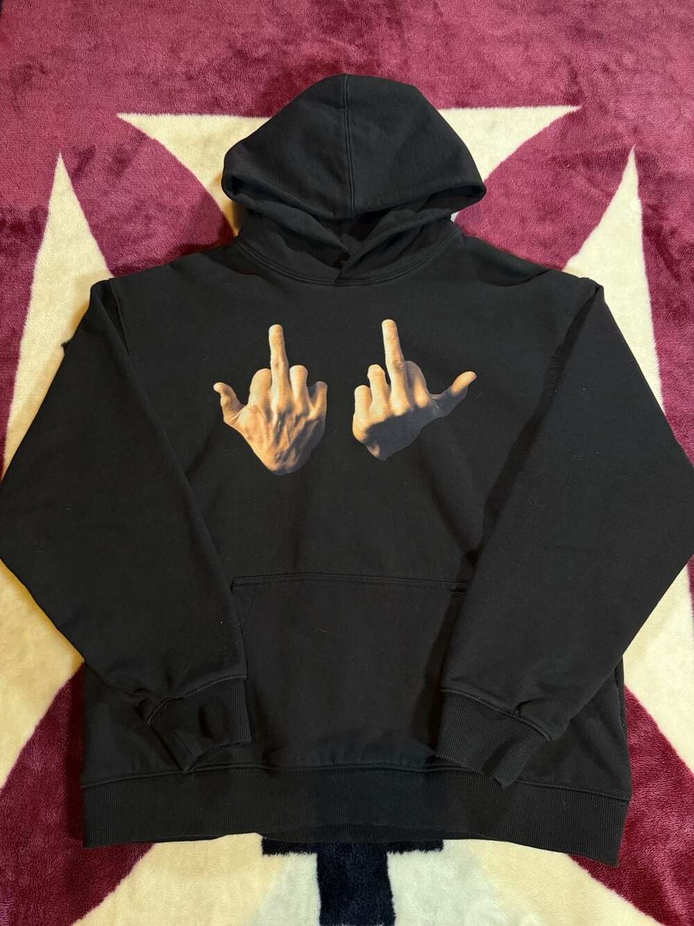 Airway A Beautiful Colourful Desirable Experience Middle Finger Graphic Hoodie